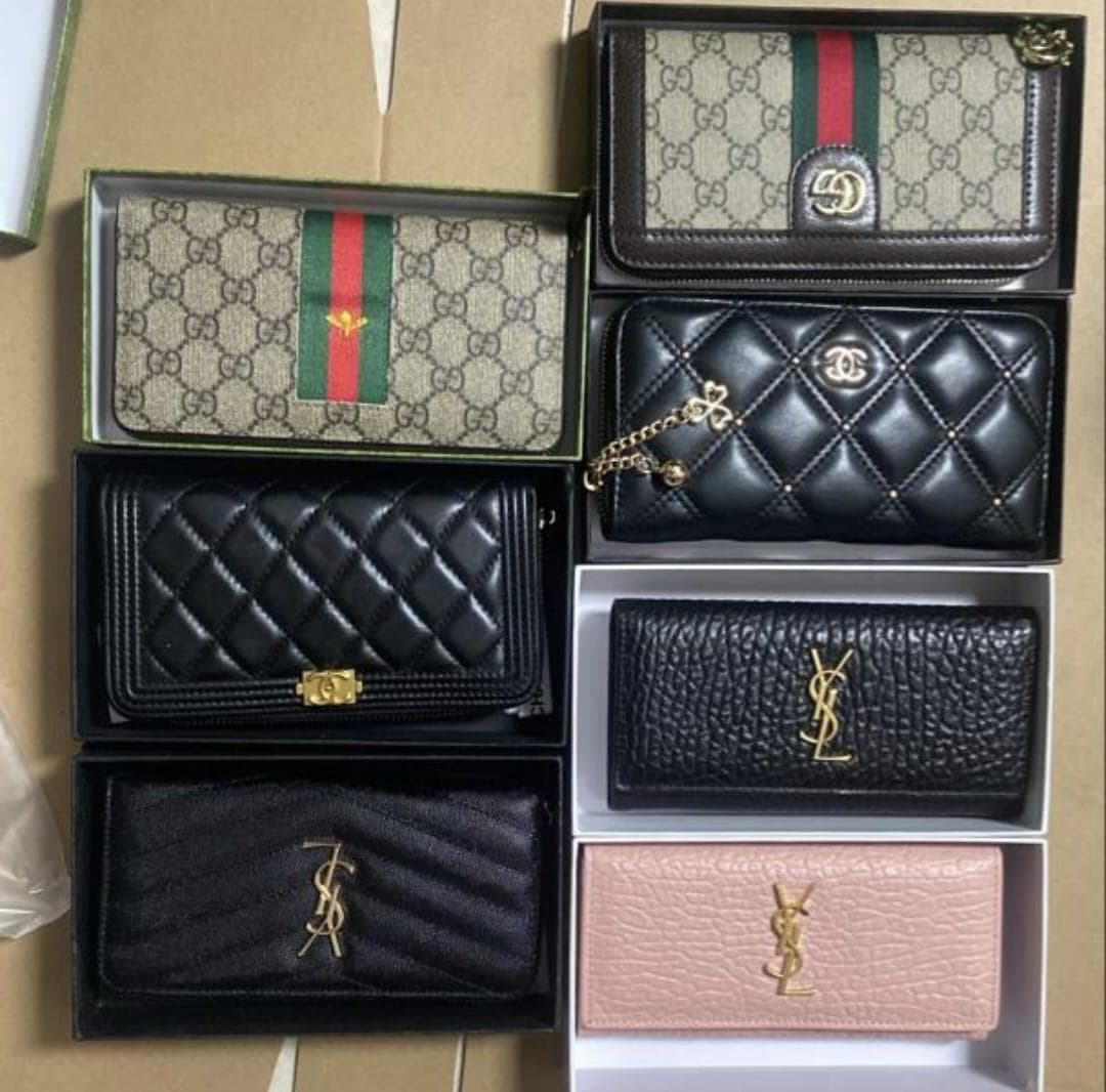 YSL (Yves Saint Laurent) Quilted Zip-Around Wallet