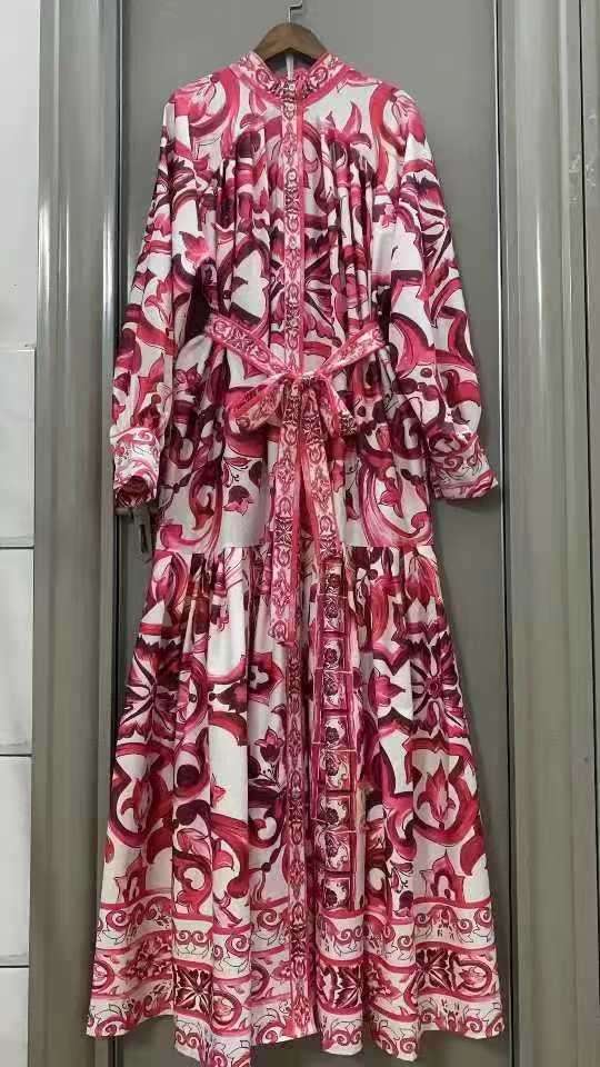 Designal Floral Pleated Maxi Dress